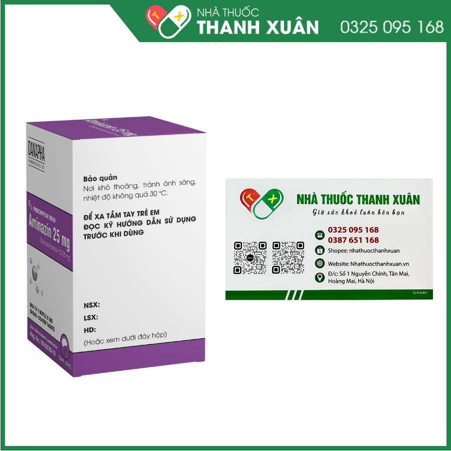 Aminazin 25 mg điều trị các thể tâm thần phân liệt